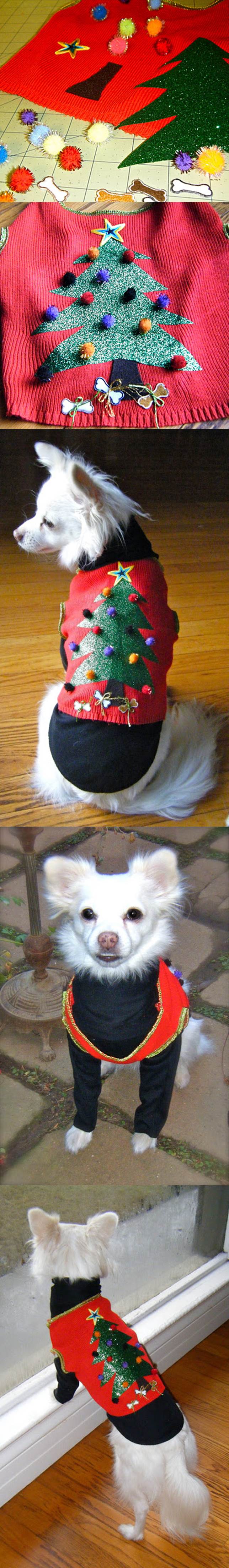 DIY Dog Christmas Sweater 2