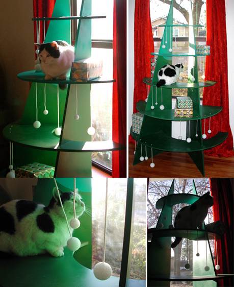 DIY Climbable Christmas Tree For Cats 2