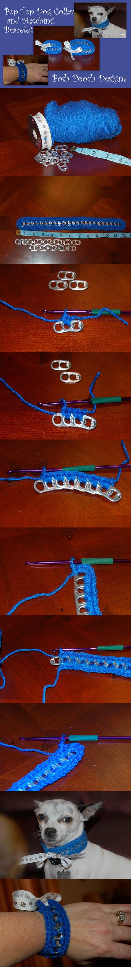 DIY Crochet Pop Tab Dog Collar and Matching Bracelet 2