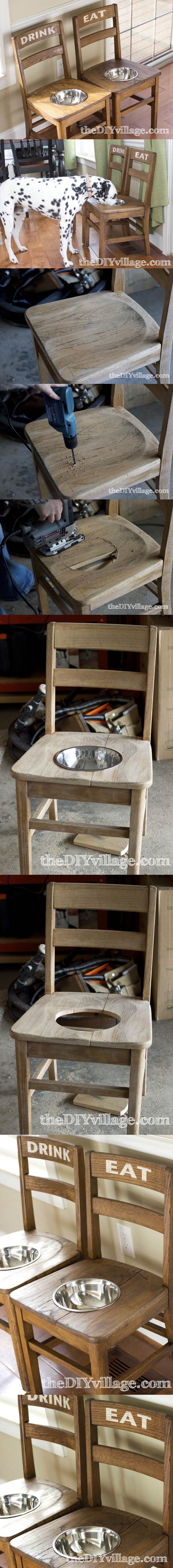 DIY Dog Bowl Chairs 2