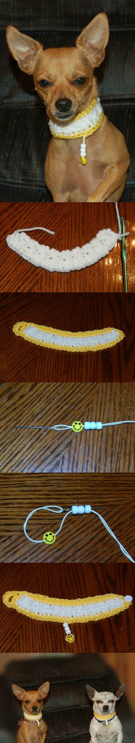 DIY Smiles Crochet Dog Collar 2