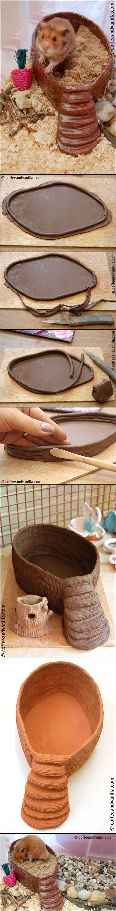 DIY Terracotta Clay Sand Bathtub for Hamsters 2