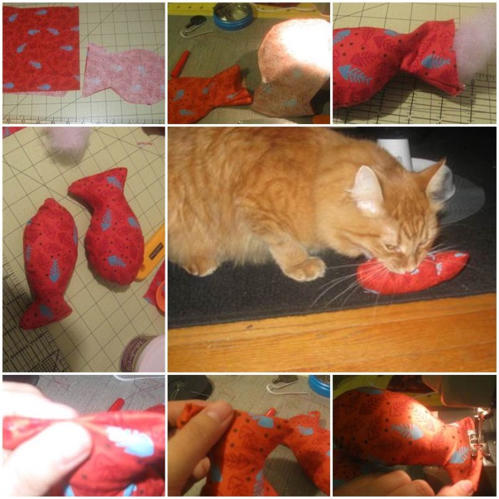 diy fleece cat toys